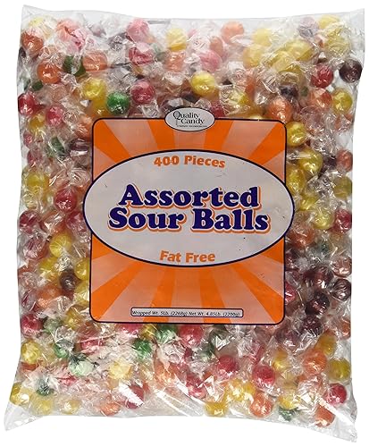 Quality Candy Company Bolas de frutas ácidas, surtidas, 5 libras