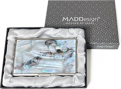 Miniatura 5 de MADDesign Mother of Pearl Funda para tarjetas de visita, dorado (Marble Gold), Pequeña, Moderno