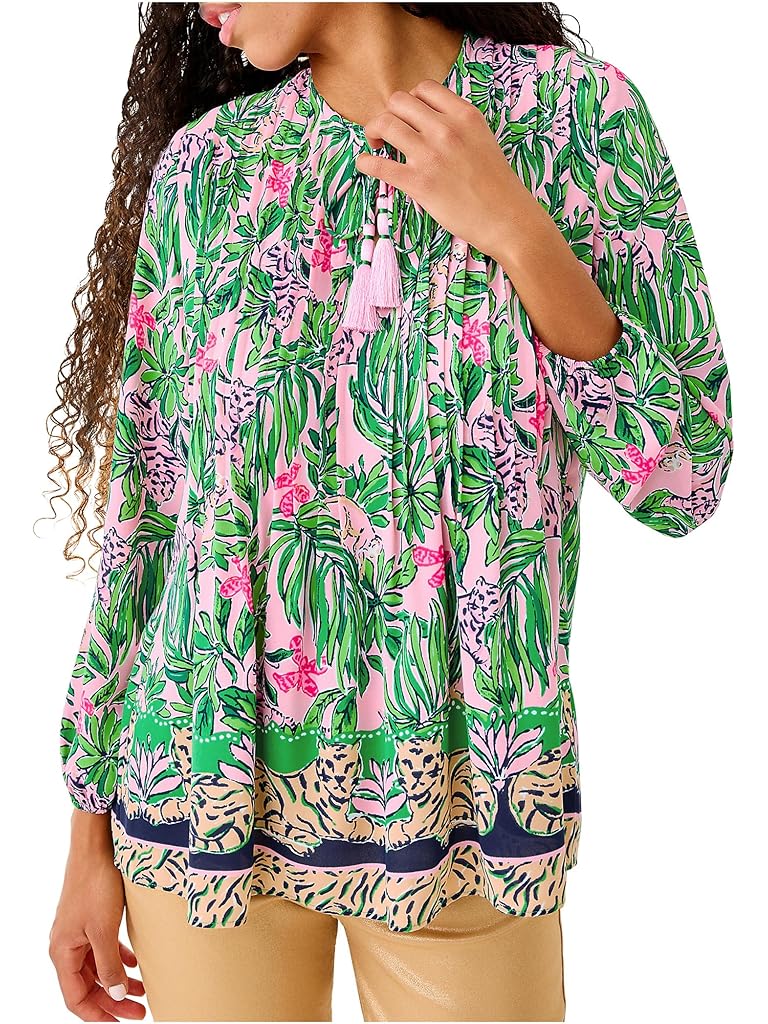 Pink Lilly Pulitzer Marilina Long Sleeve Tuni