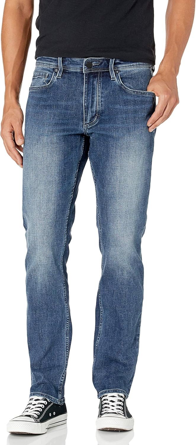 [BLANKNYC] Men's Slim Fit Flat Front Tapered Jean with a Basic 5-Pocket Detail
