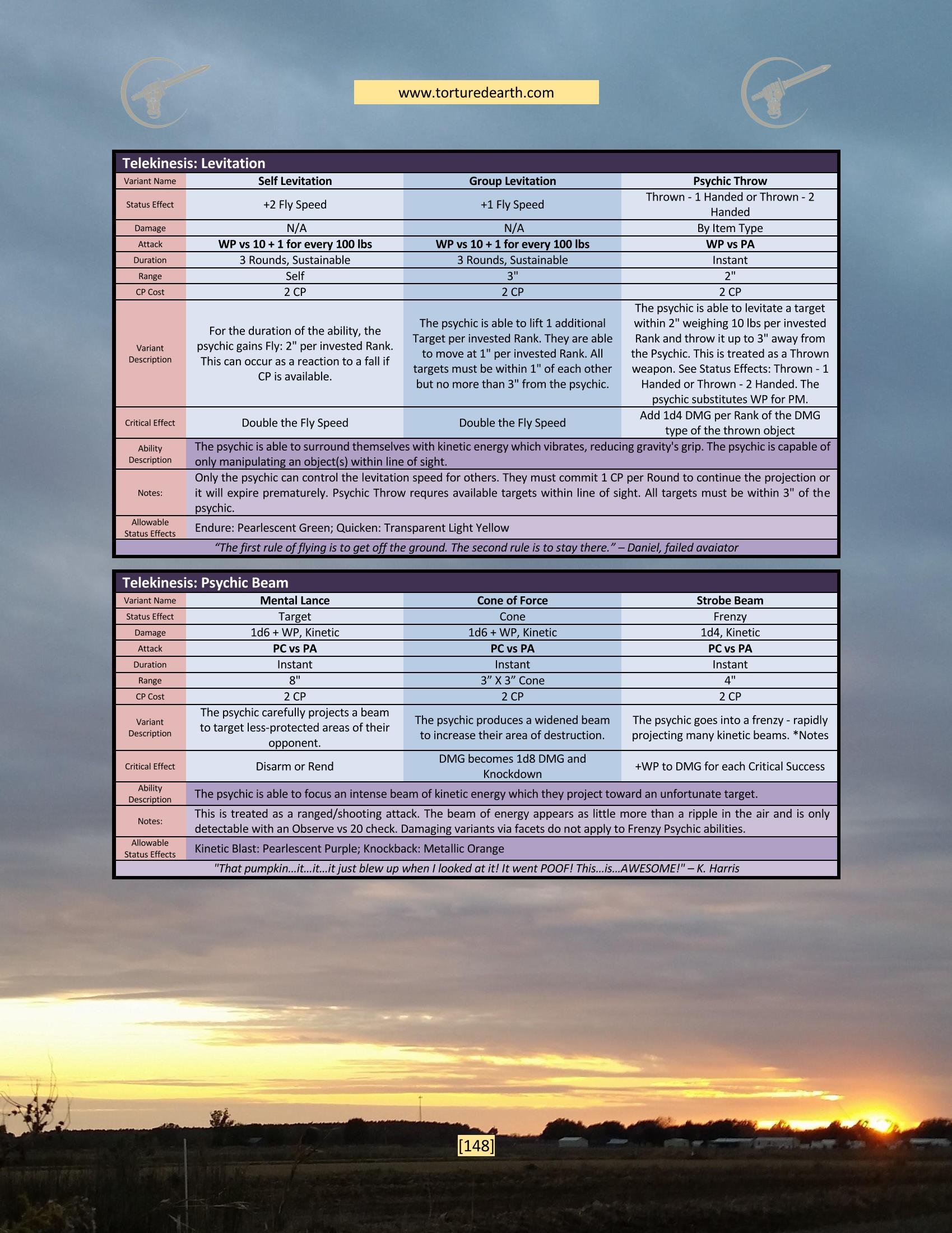 Tortured Earth Role Playing Game