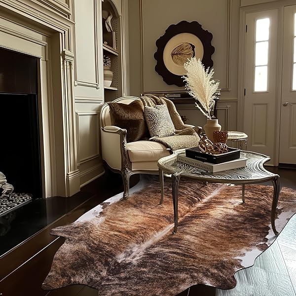 Brindle Brown Western Area Rug