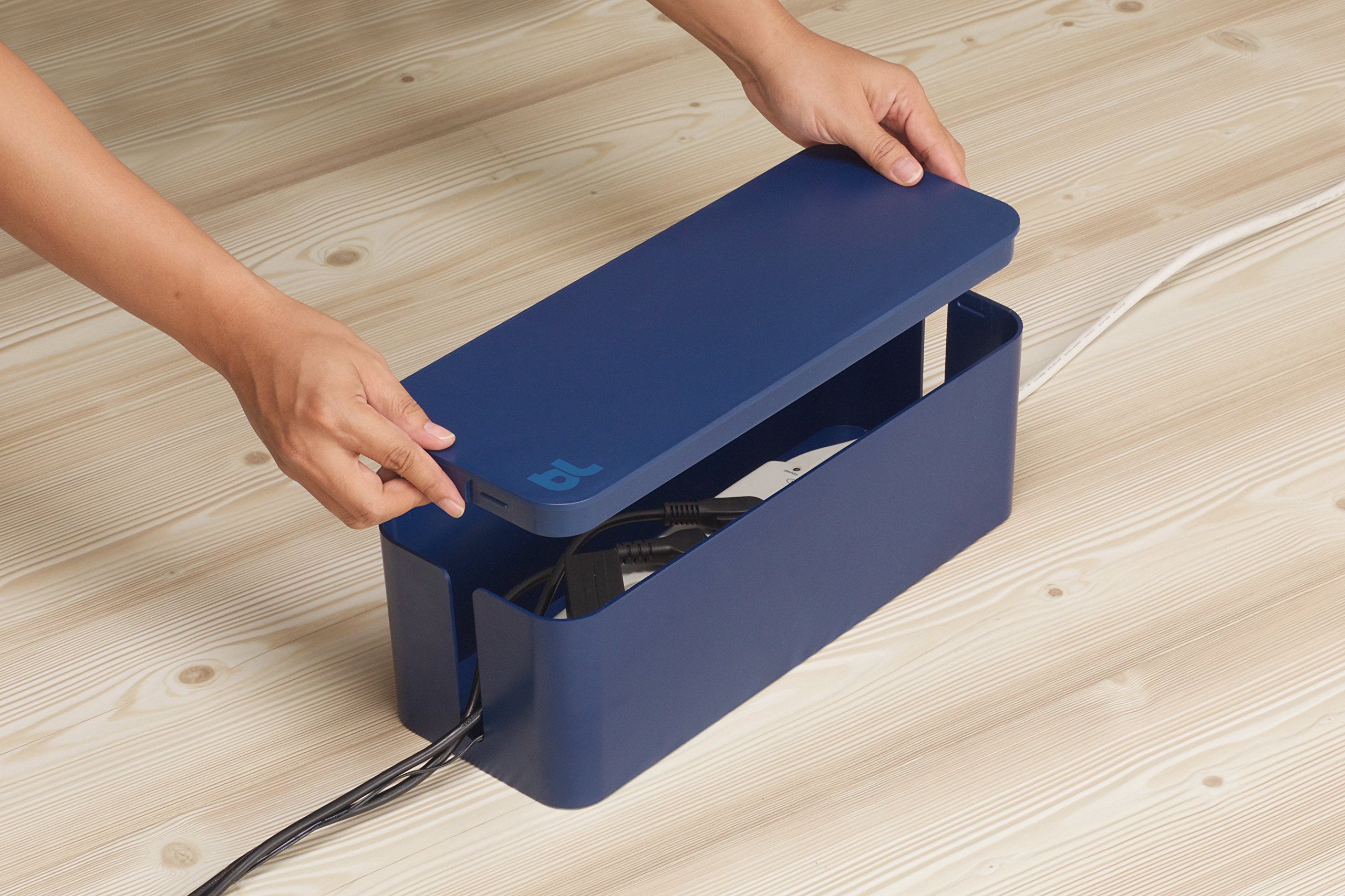 BlueLounge MAGRWARP-Pack 4 organizadores magnéticos para cables, color blanco, estándar