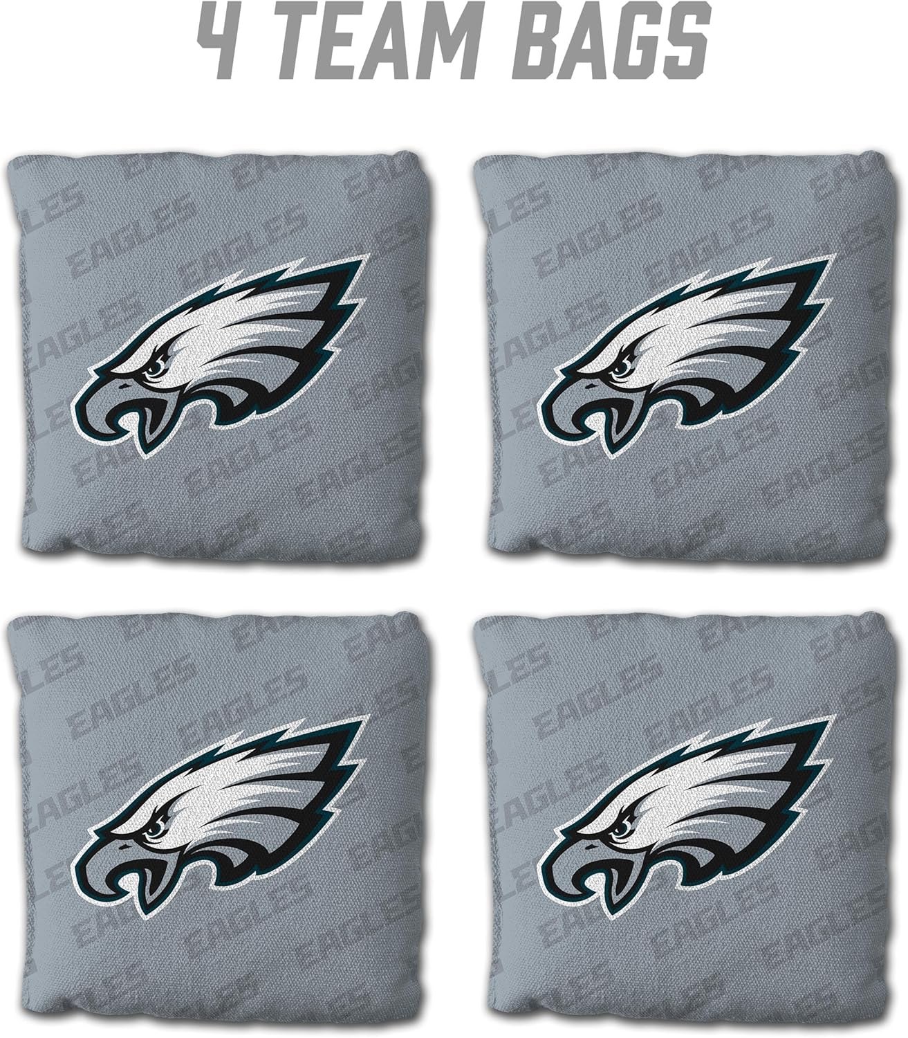 YouTheFan Officially-licensed NFL Set of 4 Cornhole Bags - All Weather regulation 6” x 6” size - Designed in USA