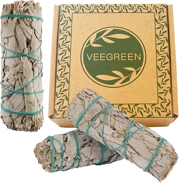 White Sage Smudge Sticks X3 | California Bundles | Incense | Energy Smudging Kit for home for Burning | Smudging | Perfect for Meditation and Yoga | Cleansing | Witchcraft