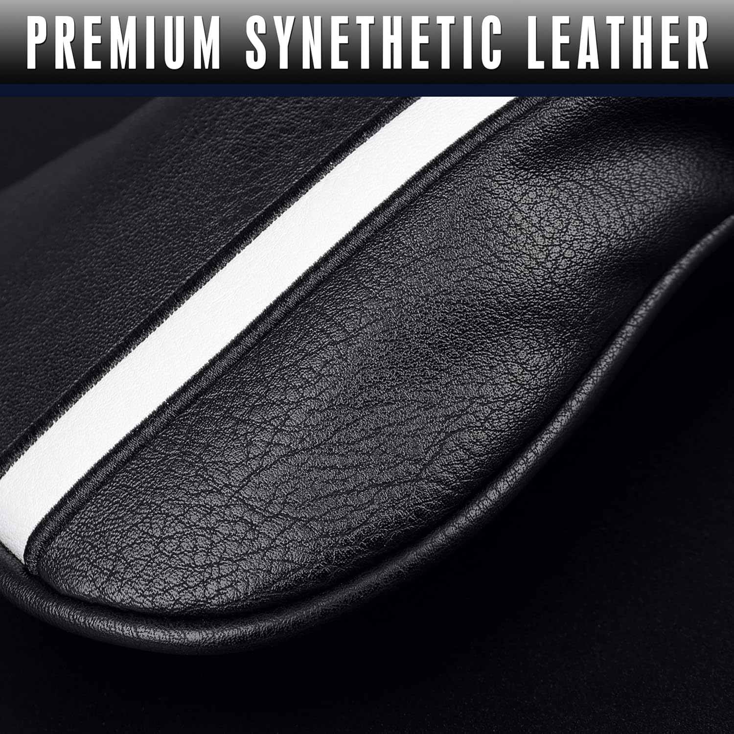 CHAMPKEY Premium Golf Head Covers for Woods and Driver - Advanced Polyurethane Synthetic Leather Golf Club Covers - Choose Between Single Cover and Full Set Covers