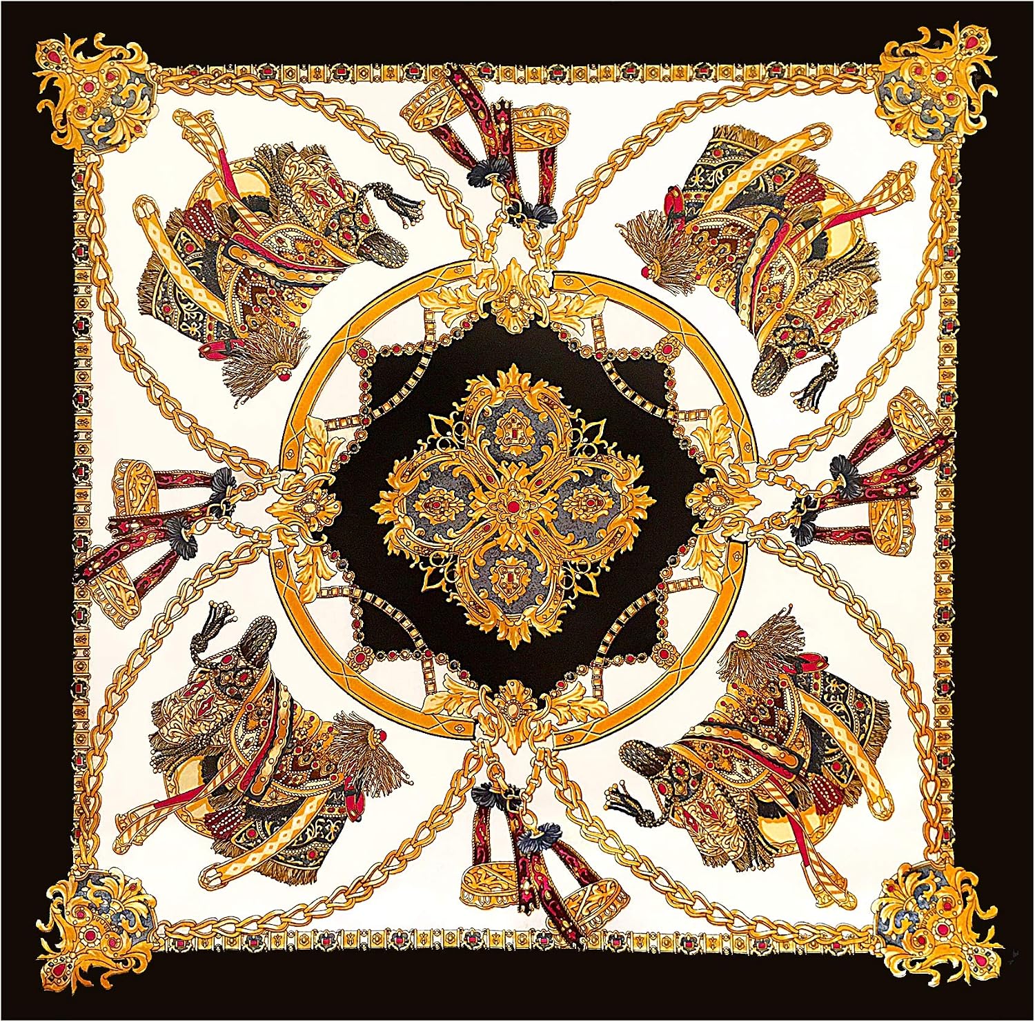 Large Silk Like Satin Scarf Neck Head Wrap 35 Inch Square