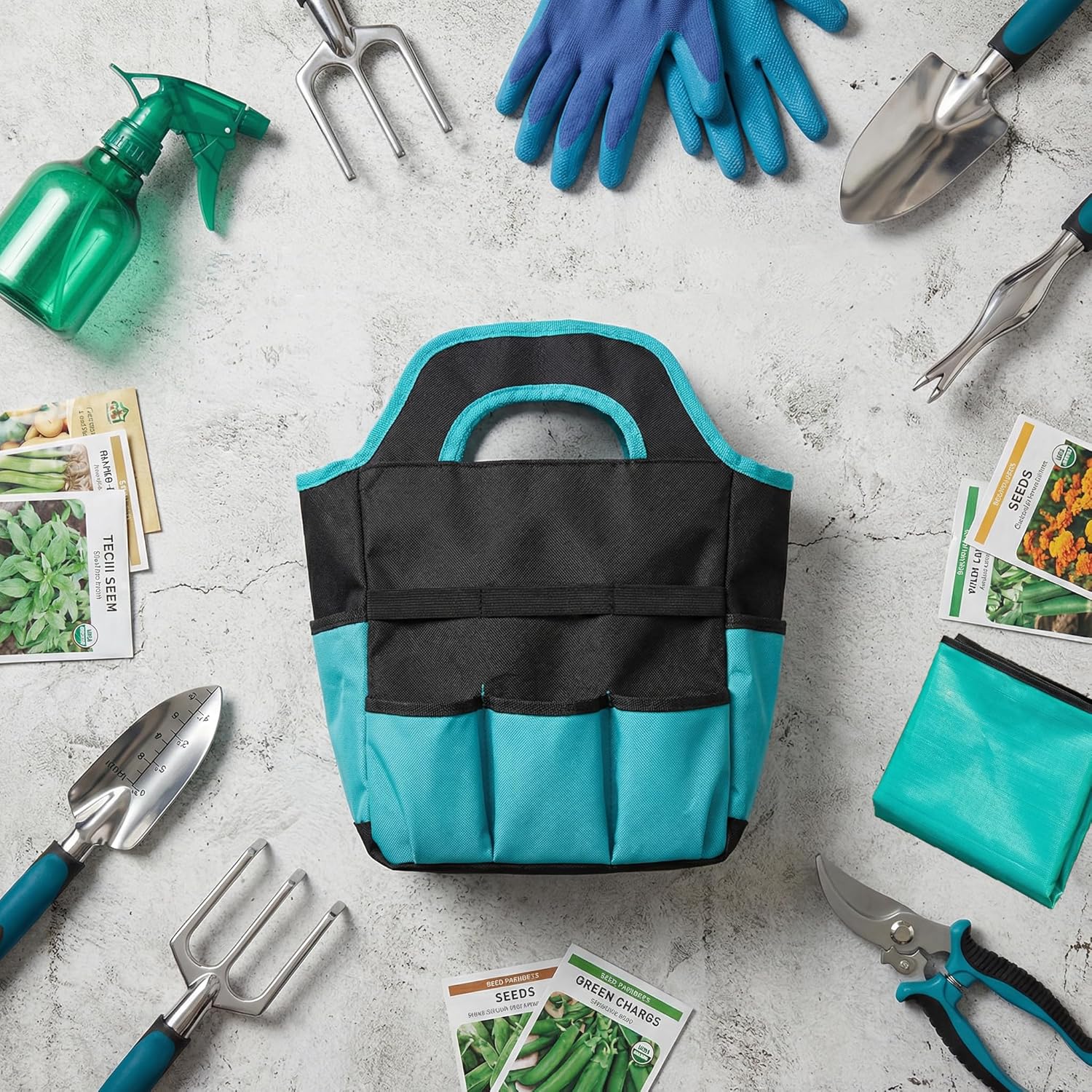 10-Piece Garden Tool Set - Heavy Duty Lightweight Aluminum Alloy Gardening Tools with Storage Tote Bag, Rust-Proof Gardening Hand Tools & Non-Slip Ergonomic Grip, Ideal Gardening Gifts for Women