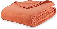 Vista 1 de Manta Berkshire Microforro Tamaño King para Cama Amberglow Naranja, Manta de Microforro Suave y Transpirable para Cama, Sofá o Sofá Cama, 90 x 108