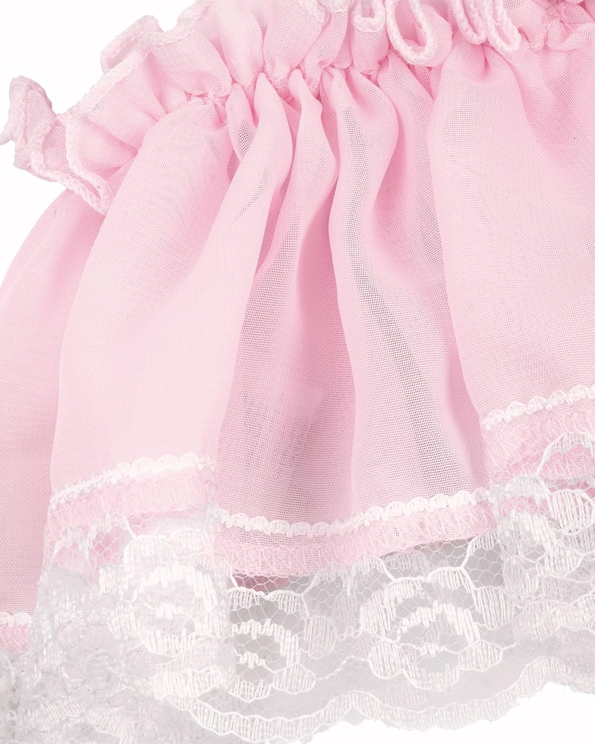 Satini Frilly Lace Sissy Chiffon Sheer Garter Suspender Belt Lingerie Knickers - Image 7