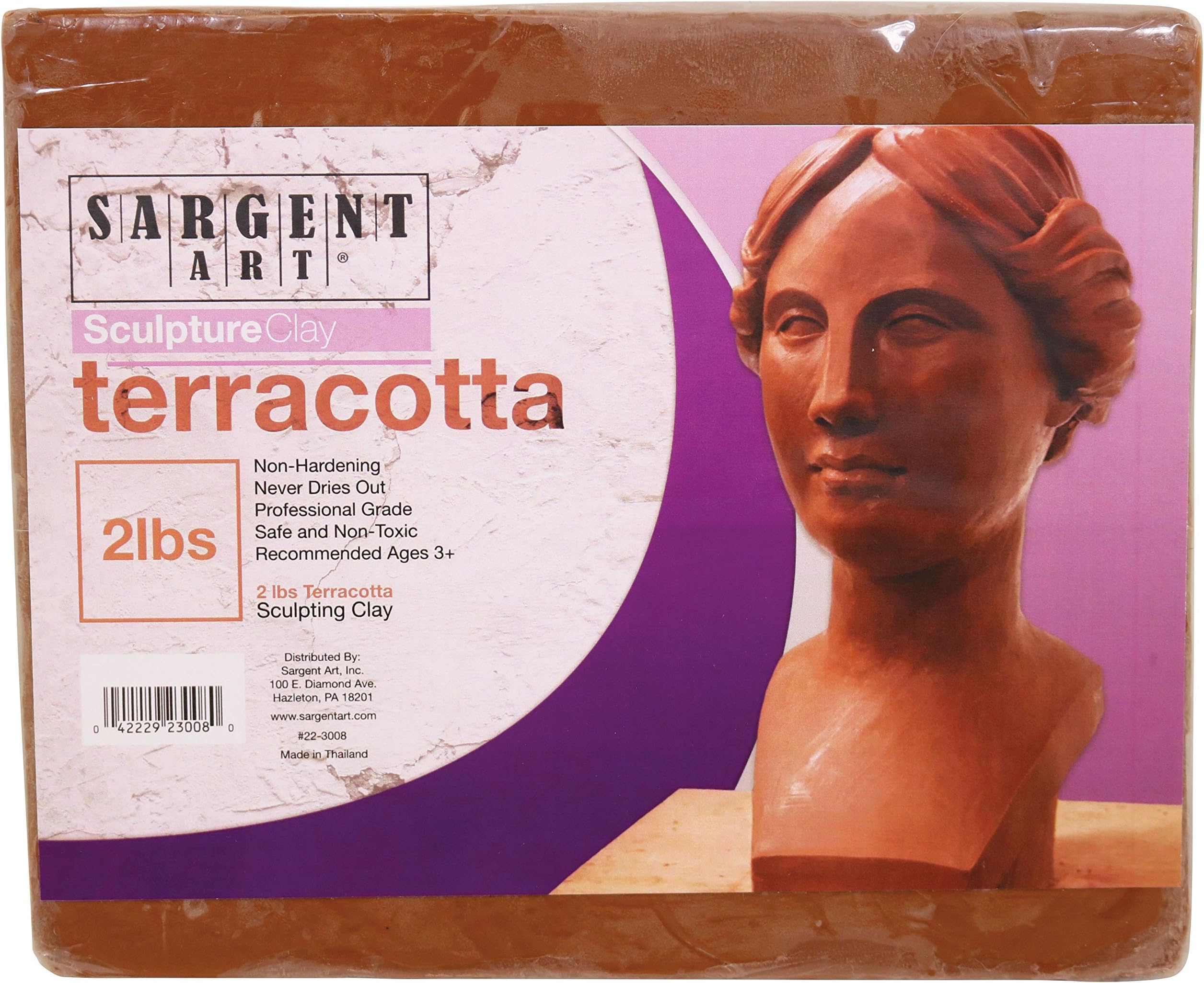 Sargent Art Terracotta Sculpture Clay, 2 Lb