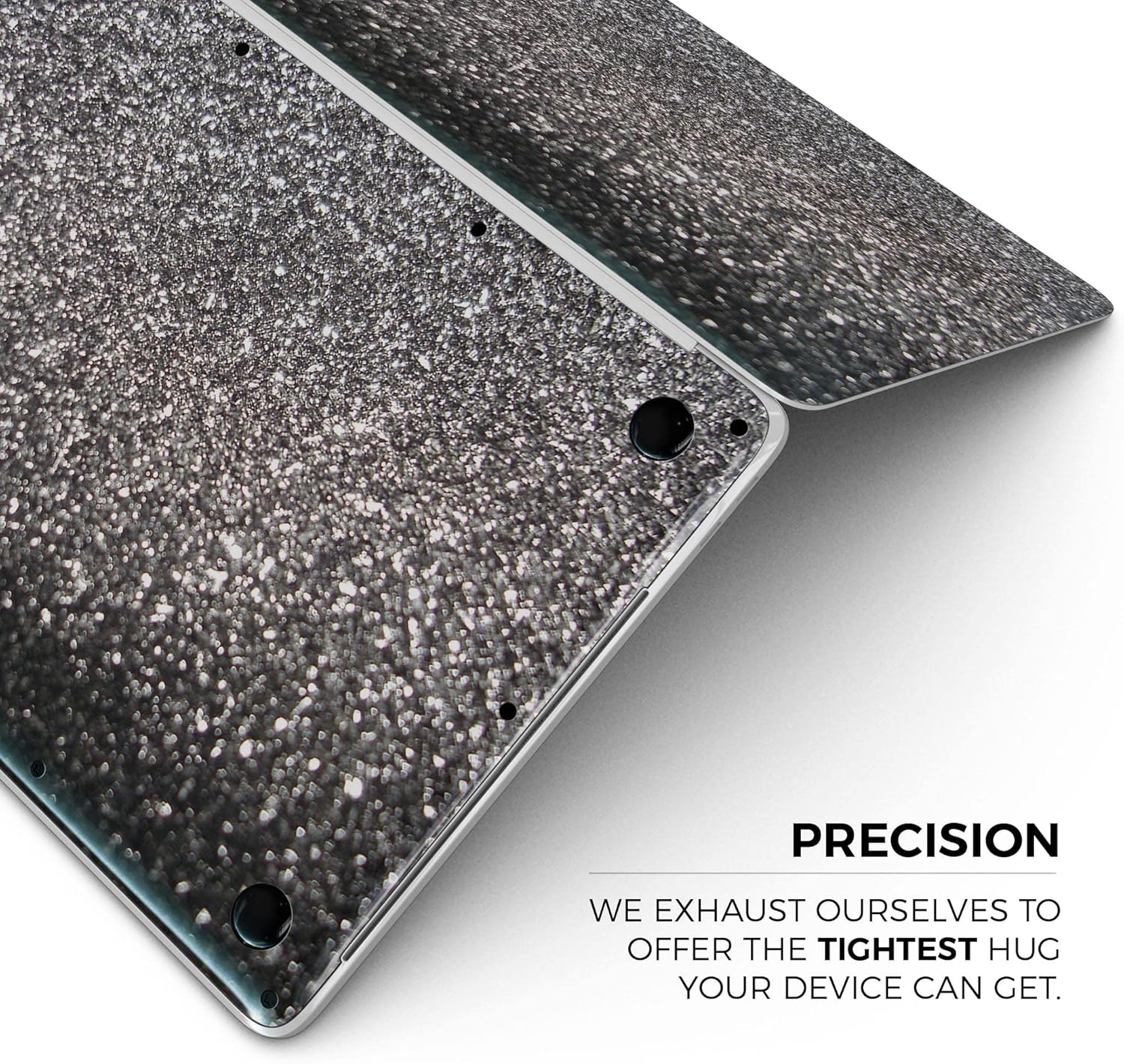 DesignSkinz - Black Unfocused Sparkle - Full-Body Wrap Protective Decal Skin Kit Compatible with MacBook 16" Pro M1 (A2485)