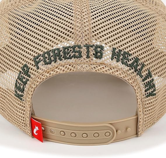 ililily Premium Tree Embroidery Patch Cotton Hat Distressed Baseball Cap