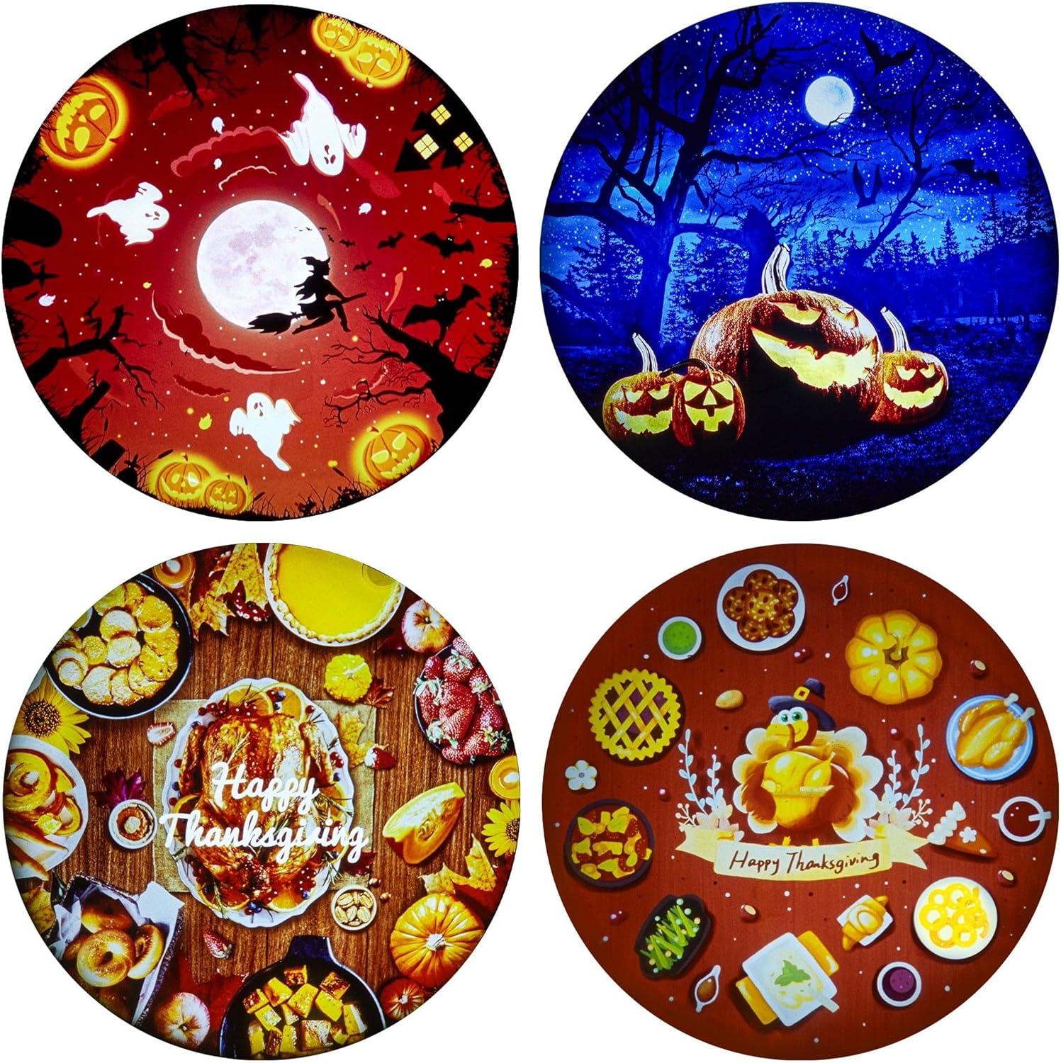 LaView Halloween & Thanksgiving Disc Set Galaxy Projector suitable for Thanksgiving gift for family and friends,Night Light for Kids Adults Baby Nursery and Bedroom Decoration