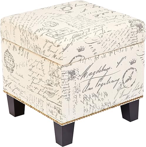 Miniatura 11 de FIRST HILL FHW Living Storage Ottoman, pequeña, color negro Negro -,Marrón