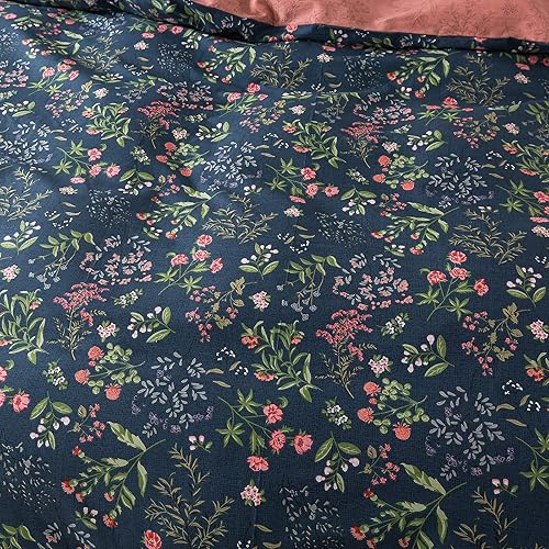 Miniatura 7 de NEWLAKE Funda de edredón de algodón tamaño Queen  Juego de funda de edredón suave y transpirable de 3 piezas con cierre de cremallera, 1 funda de