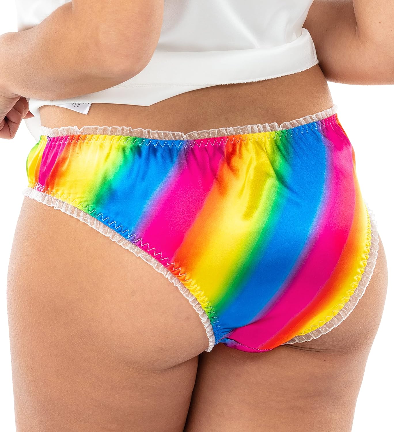 Satini Women's Tanga Bikini Lingerie Briefs Panties Satin Knickers - Image 3