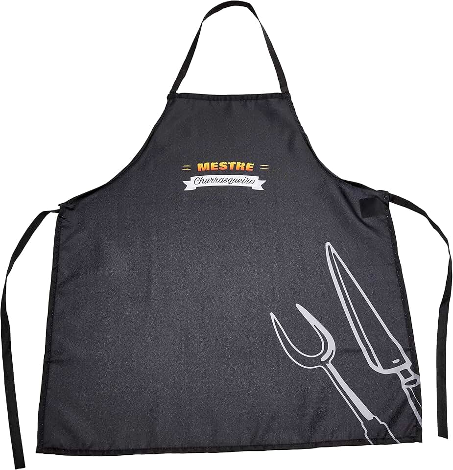 Avental Preto Chef Churrasqueiro Churrasco Area Gourmet Casa