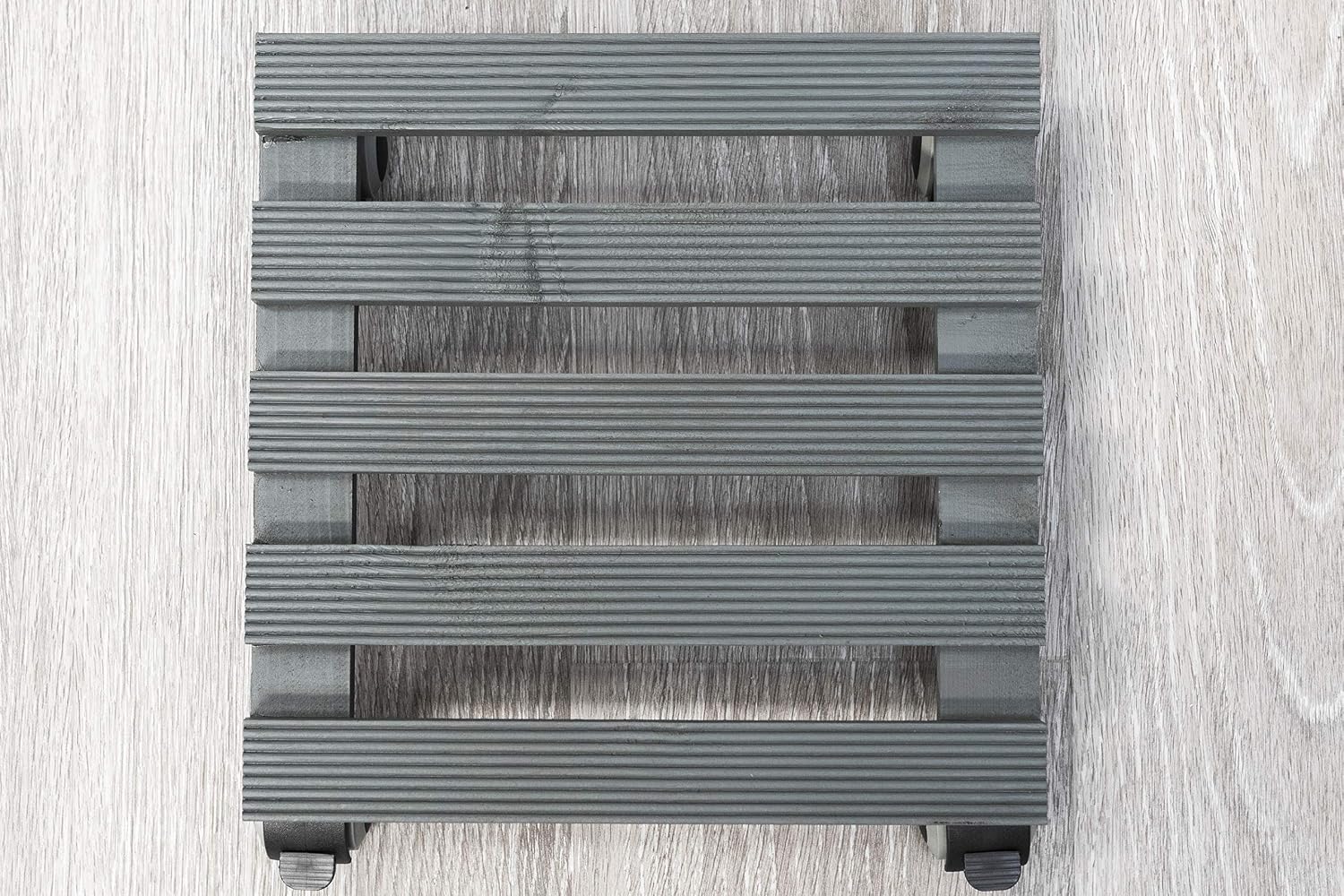 Metafranc 825200 Plant Roller Load Pine Plate Grey TPE Wheels with 2 Locks/Indoor Roller/Flower Roller/Transport Aid for Plants - Image 4