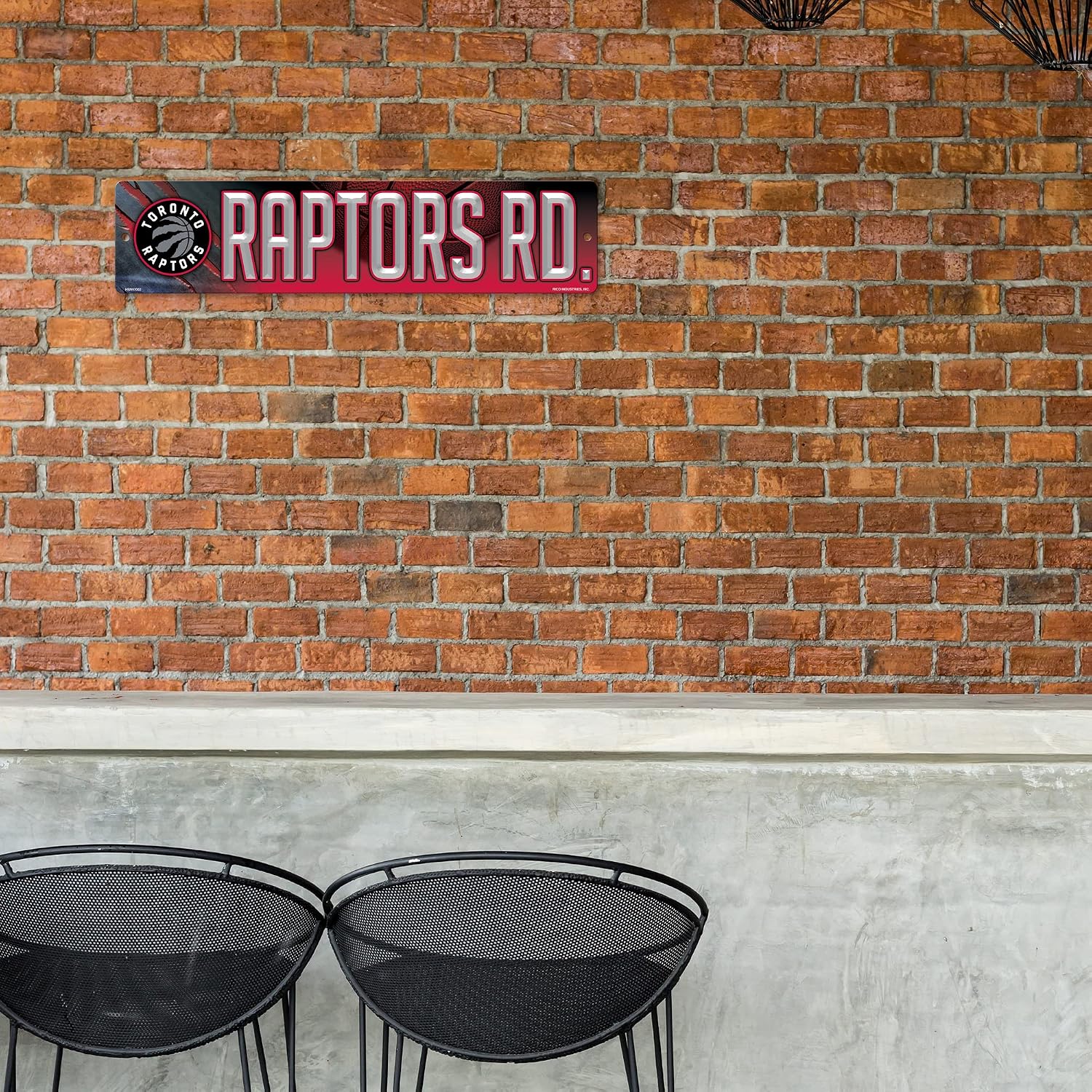 Rico Industries NBA Charlotte Hornets 16-Inch Plastic Street Sign Décor, 3.75 x 16-" - Image 3
