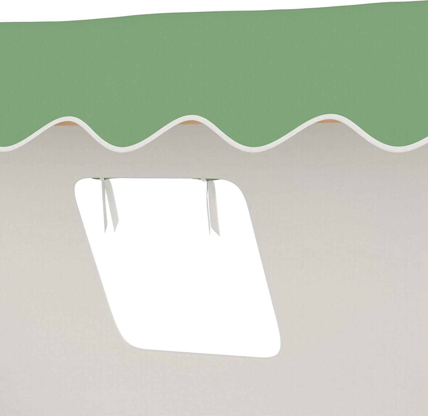 CZBZ Full Size House Floor Bed with Teepee Canopy & Warm Lights, Solid Wood Montessori Floor Beds Frame with Guardrails for Kids, Playhouse Design for Safe Sleep & Imaginative Play