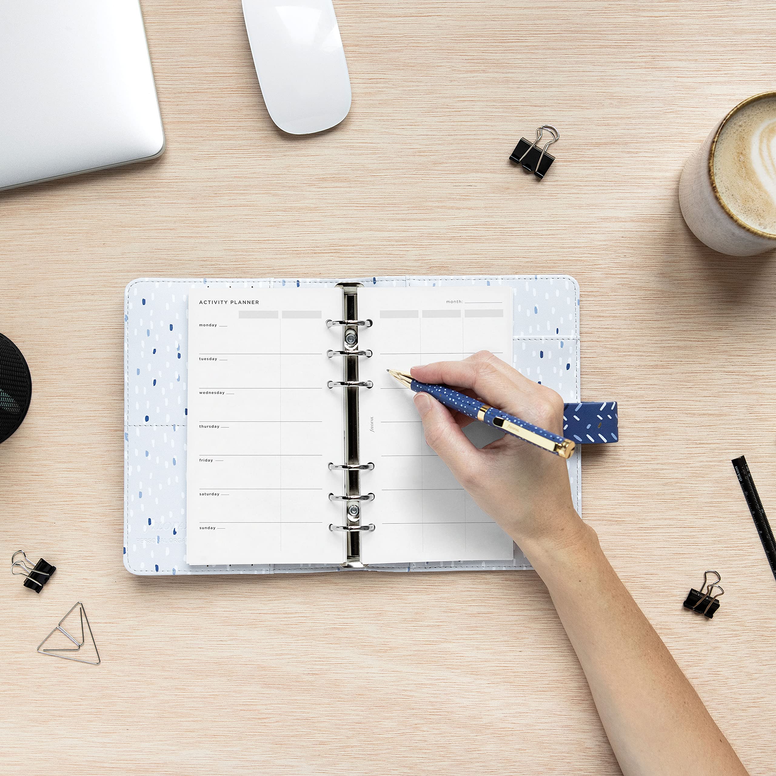 Filofax Lifestyle-Nachfüllpackung, persönliche Größe, Organizer-Nachfüllpackung, weißes Papier, Aktivitätsplaner, 56 Blatt (B132847)