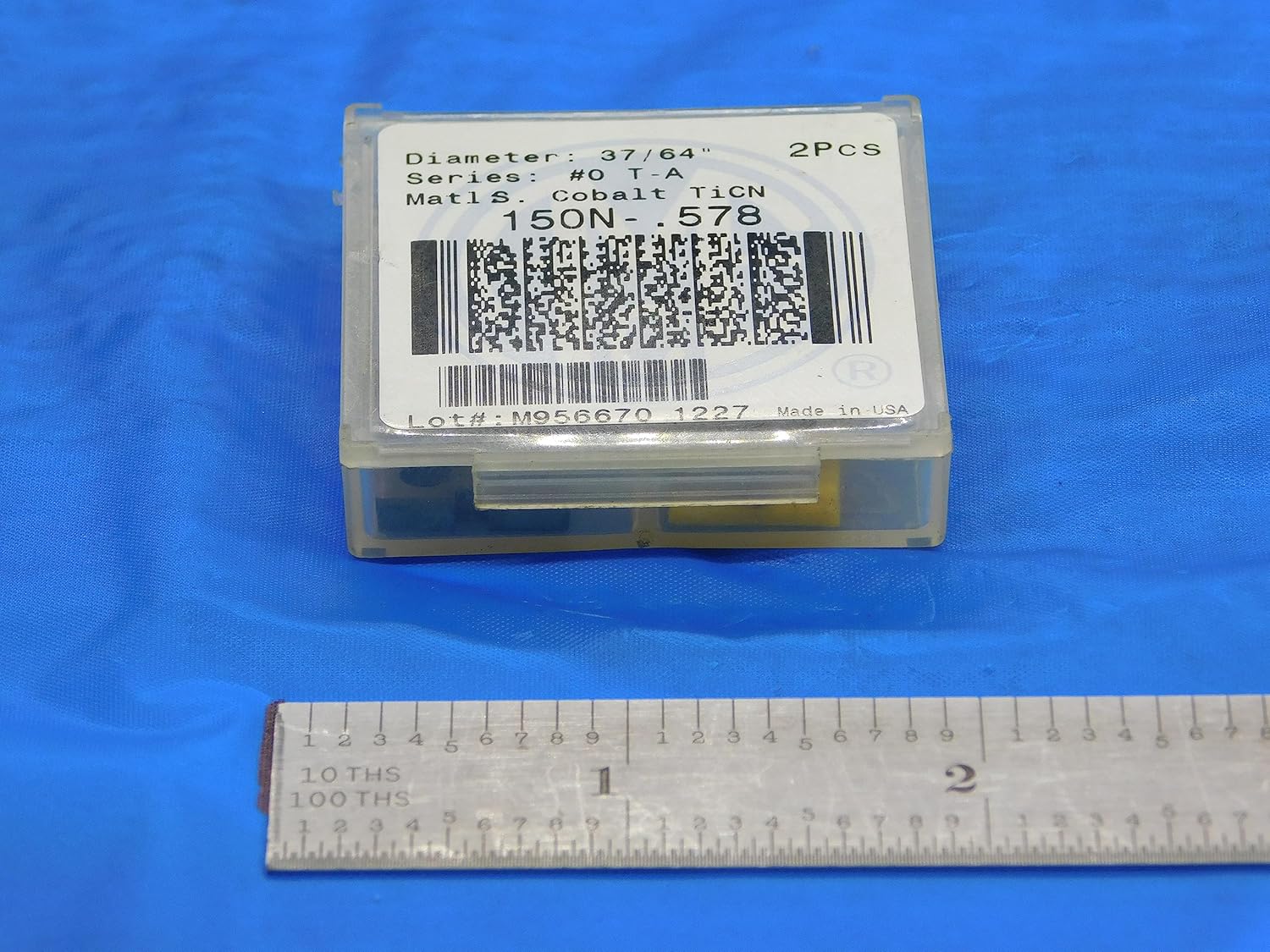 2pcs New AMEC 37/64" Series #0 T-A 150N-.578 TiCN Cobalt Spade Drill Inserts - DE1053AA3