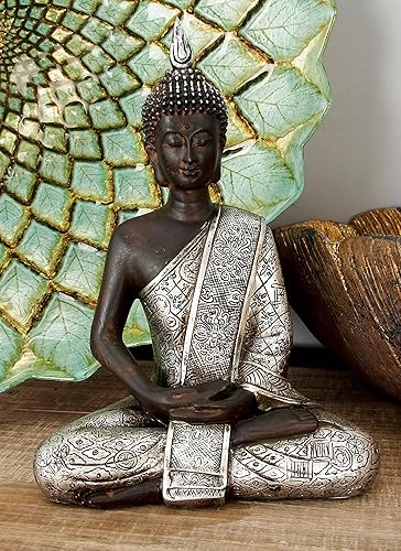 Miniatura 5 de 8 Pulgadas Estatua Paz Armonía Thai Buda meditando.