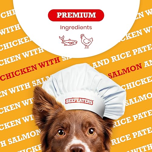 Miniatura 6 de Beefeaters Comida húmeda para perros con paté de salmón y arroz, 13.2 onzas, caja de 12