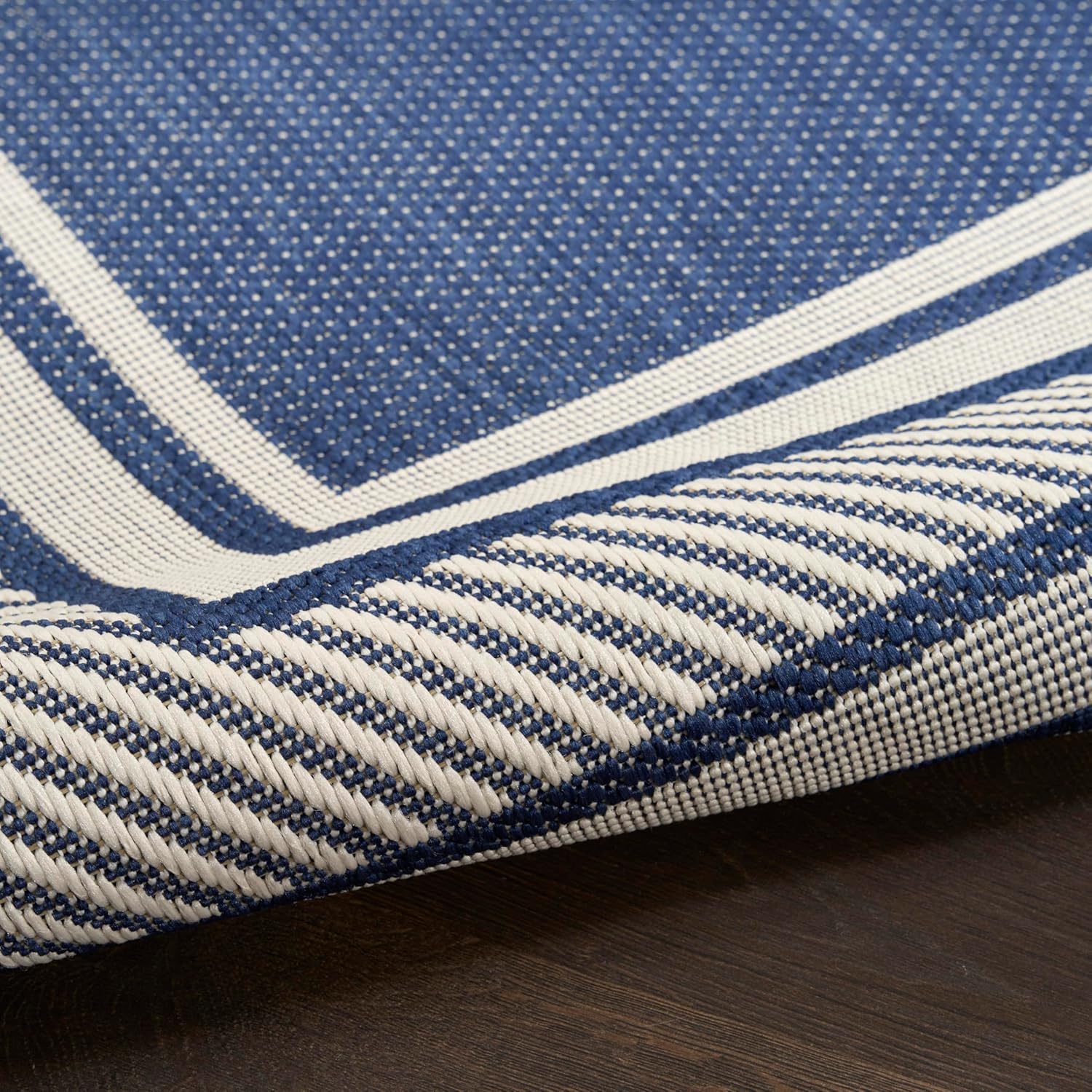 Nourison Home Horizon Indoor/Outdoor Navy 4' x 6' Area Rug - Easy Clean, Non Shedding, Bed Room, Living Room, Dining Room, Kitchen (4' x 6')
