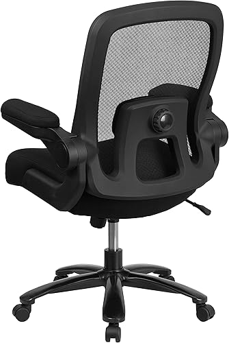 Miniatura 13 de Flash Furniture Silla giratoria grande y alta para oficina y juegos con soporte lumbar y espalda, silla de oficina ergonómica de malla con Tela