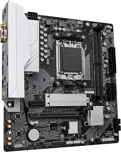 GIGABYTE B650M GAMING WIFI6E Motherboard - AMD Ryzen 9000 Series CPUs, 5+2+2 Phases VRM, up to 6400MHz DDR5 (OC), 1xPCIe 4.0 M.2, 2.5 GbE LAN, WIFI 6E, USB 3.2 Gen 1 - 3