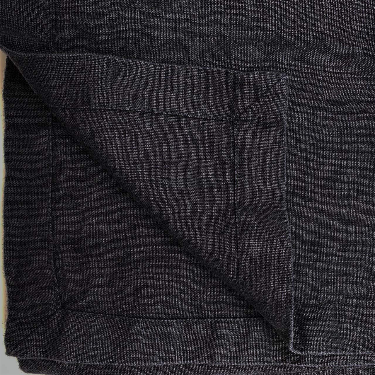 JOWOLLINA Bettüberwurf Tagesdecke Rasa aus 100% Leinen Stonewashed (Anthrazit, 250x275 cm)