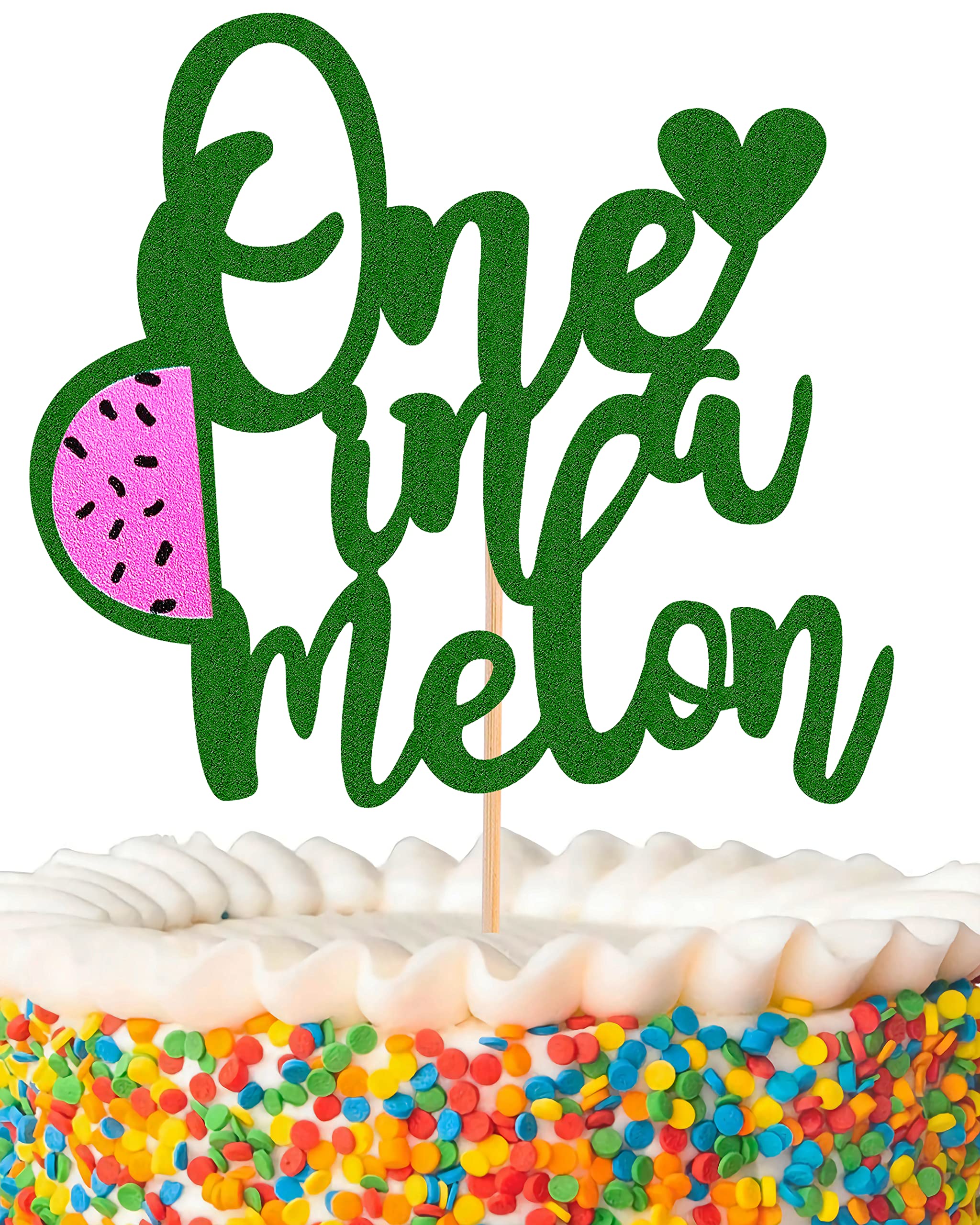 Topper Meilon Festiko® One in a Melon Cake Topper - Watermelon First birthday Cake ...