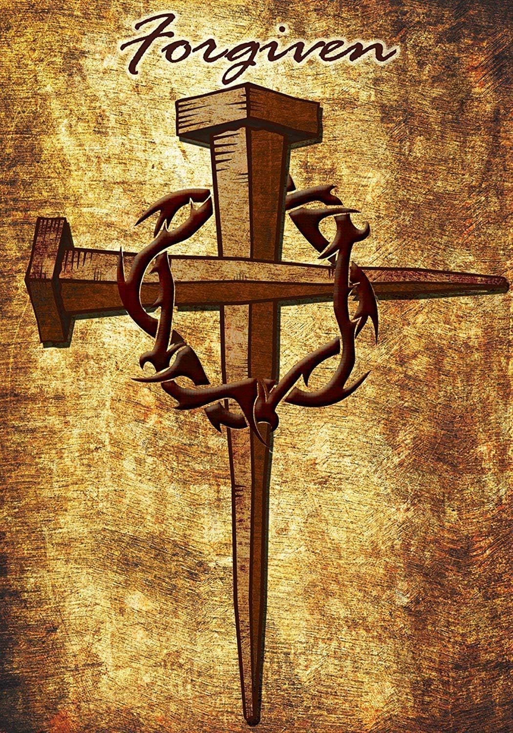 UOOPOO Forgiven - Size 12.5 x 18 Inches Decorative Garden Flag - Christian - Easter Polyester Outdoor Flags Double Sided Flag