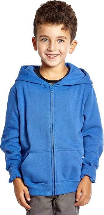 Leveret Kids & amp؛ طفل صغير هوديي بنين بنات 100٪ قطن زيب أب هوديي 2 -14 سنة مجموعة متنوعة من الألوان