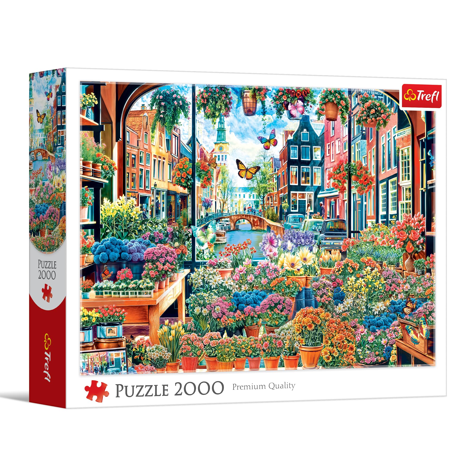 Trefl - Amsterdam Flower Shop - 2000 Pieces - DIY Jigsaw Puzzles Creative Entertainment Classic Puzzles for Adults and Kids 14+