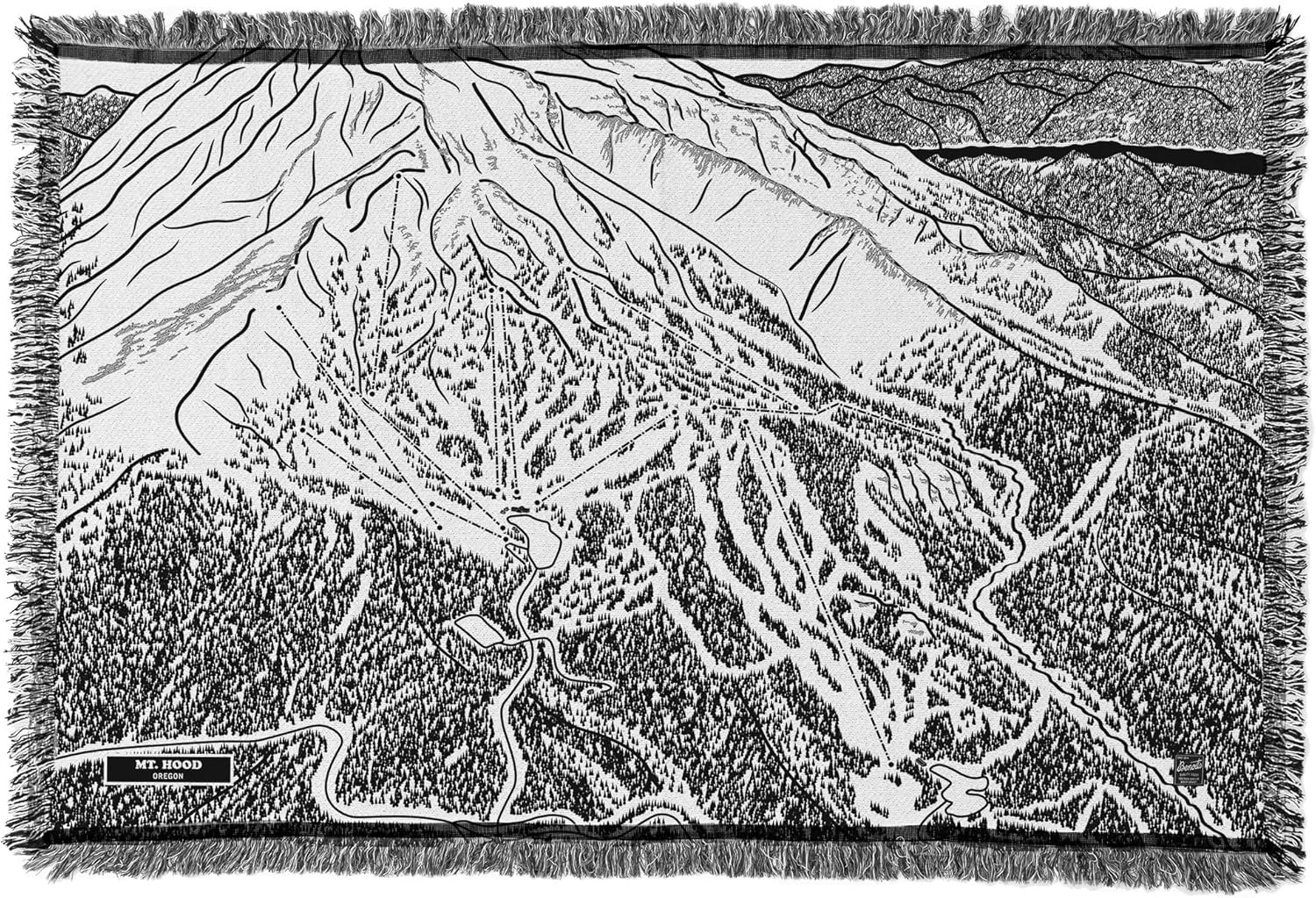 Mount Hood Oregon Ski Trail Blanket