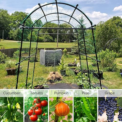 Miniatura 2 de Enrejado de arco de jardín para plantas trepadoras al aire libre  Arbor de túnel de arco de arco extra de 7 pies de alto  Estructura de soporte de