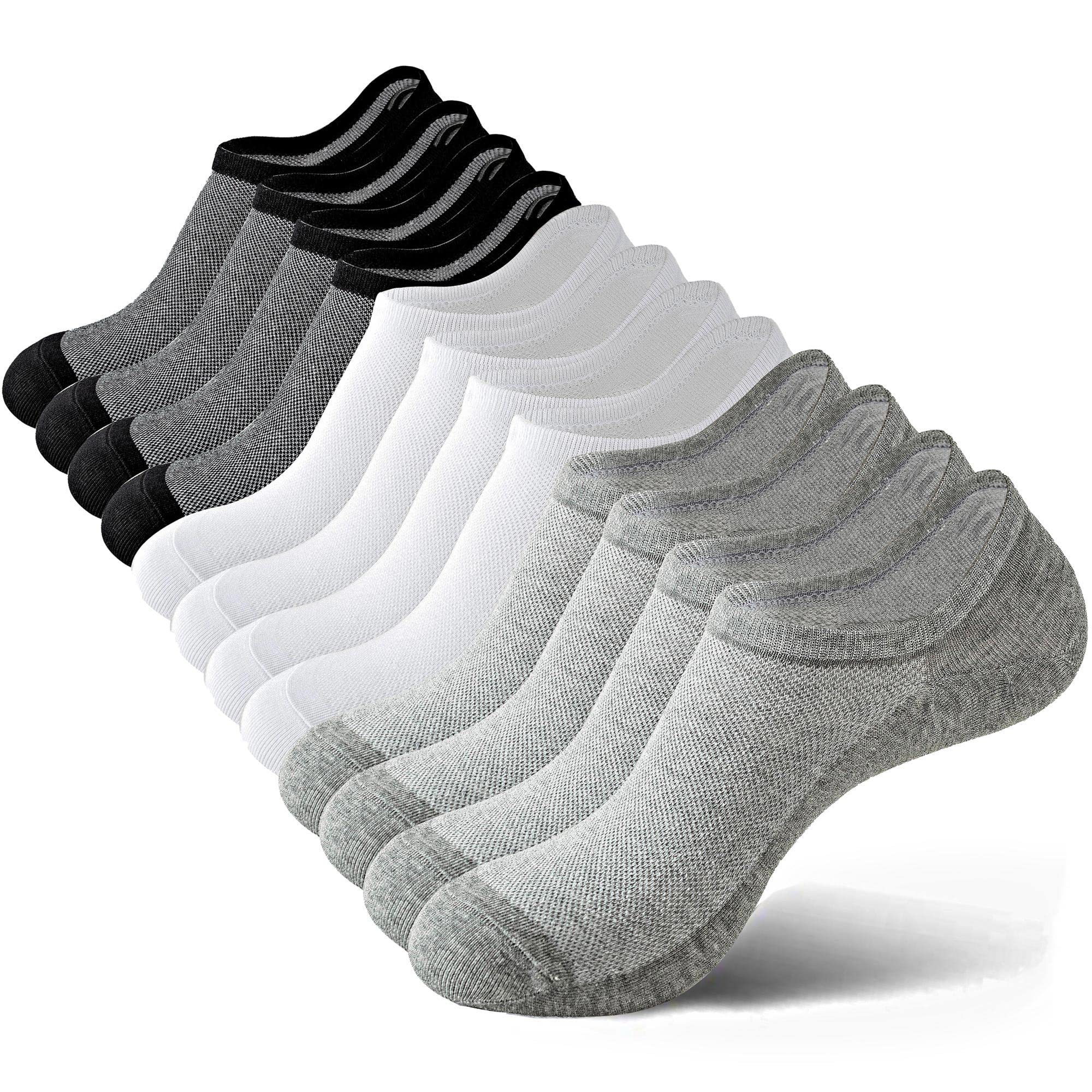 no show men socks low cut non slip cotton invisible sock 6 pairs