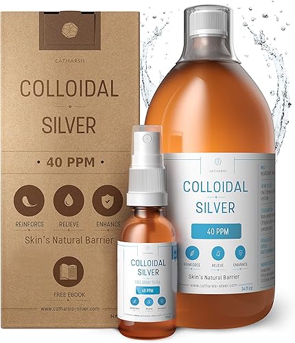 Miniatura 14 de Líquido de plata coloidal 10 fl oz y spray para llenar ● Hidrosol bioactivo Agua de plata ● Apoyo inmunológico natural Solución de suplemento Nano