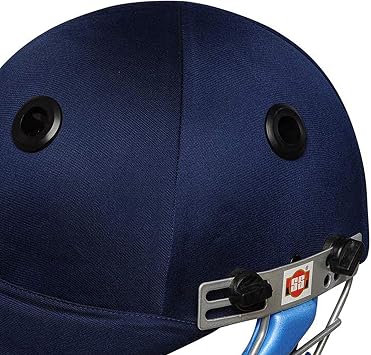 SS Gutsy Cricket Helmet | Navy Blue | Size: Medium | for Men & Boys | Mild Steel Grill | Eva Padding