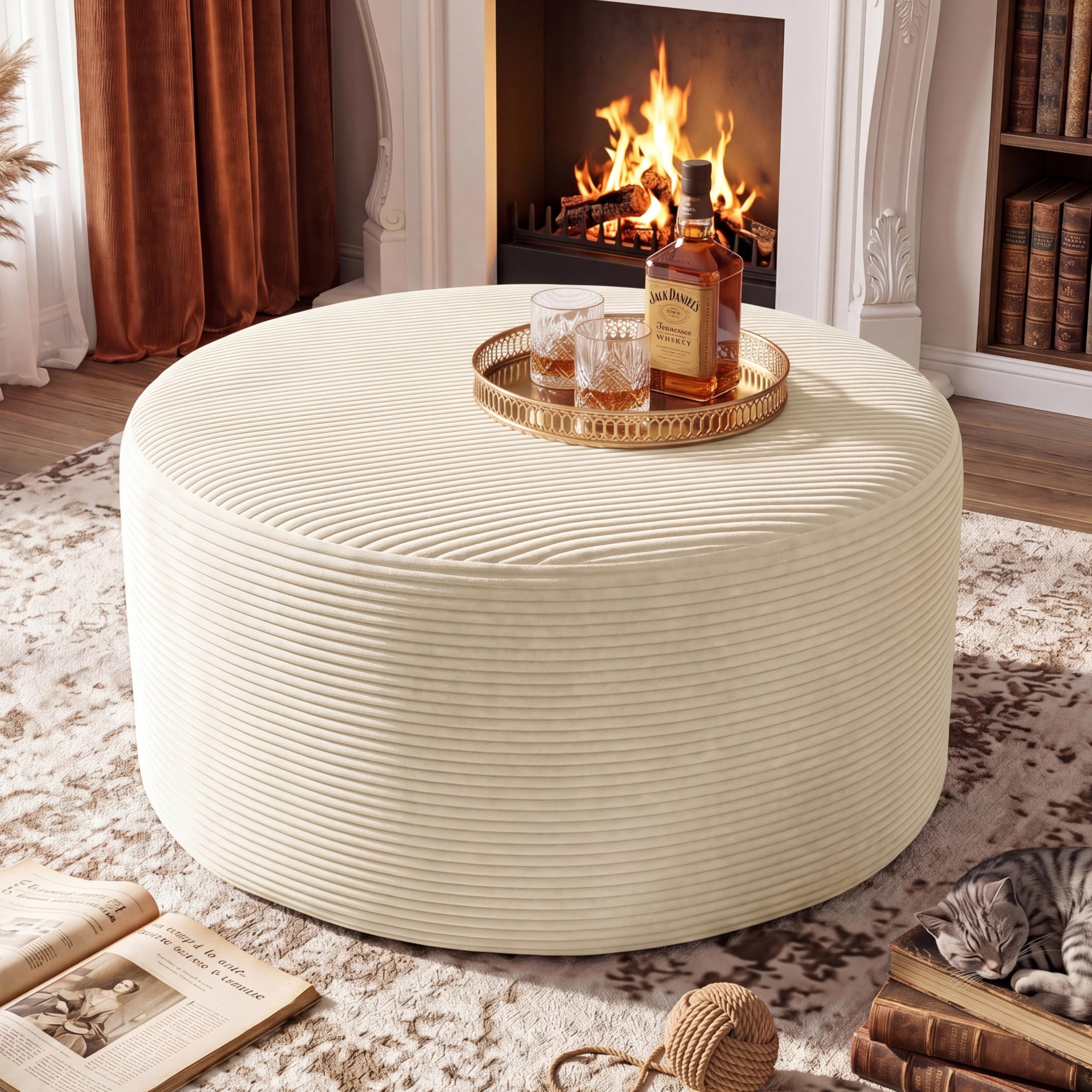 BSHOMGI Round Ottoman
