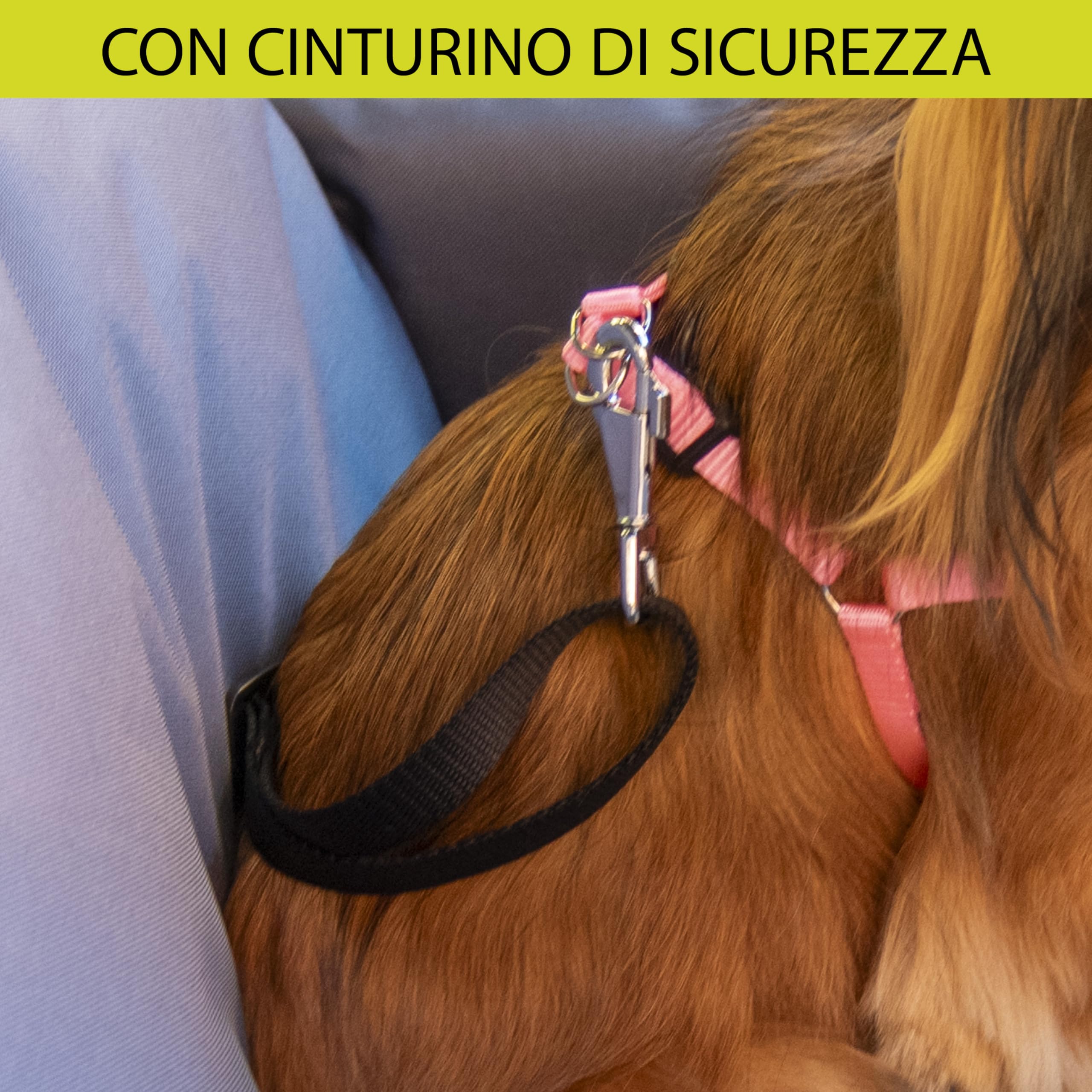 Ferplast Borsa per Cani CRUISER 3-in-1, Trasportino e Sedile Auto, con Tracolla e Maniglie, Cuscino Reversibile, Fissaggio Sicuro con Cinghia e Moschettone Magnetico, 52 × 46 x h 35 cm, Marrone
