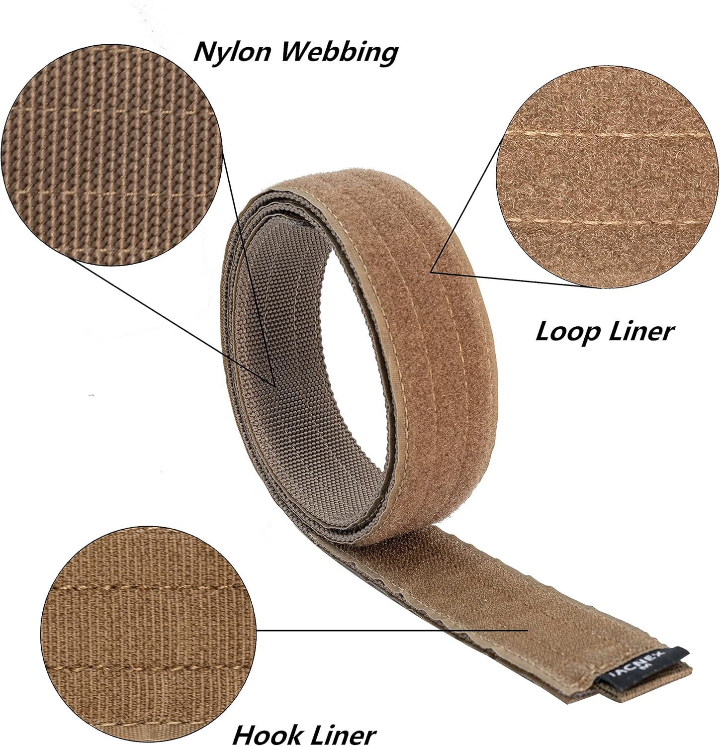 TACNEX Inner Belt for Duty - 1.5" Loop Liner Tactical Under Belt - Image 5