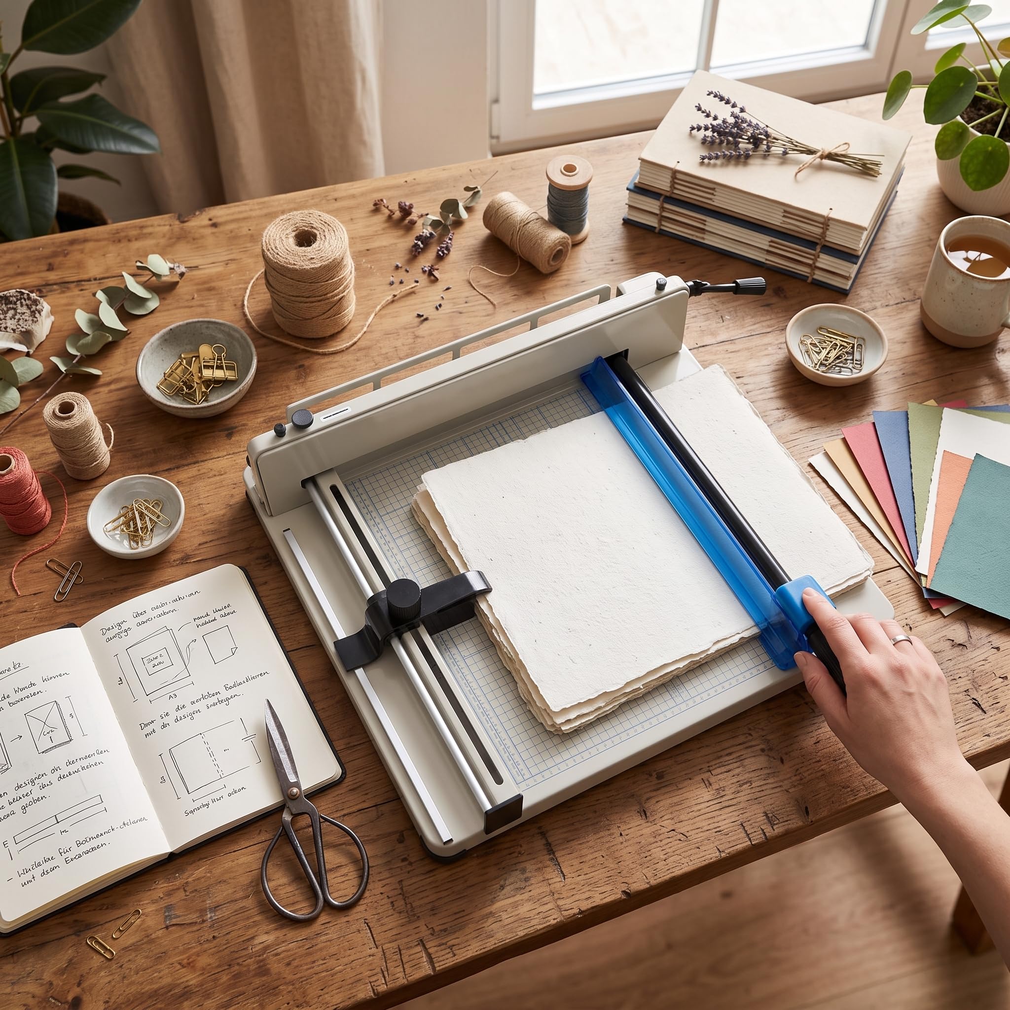 A3 Papierschneider, Stapelschneider Hebelschneide Präzisions-Schneidemaschine Schneiden Craft für Büro Schule und Zuhause Schwerlast manuell bedienbarer Desktop Papierschneider