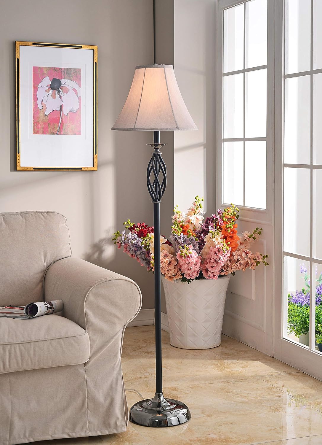 🔥 Hot Deals Kenroy Home 30350 Sperry Lamp Sets, 1, Black with Black Chrome Accents