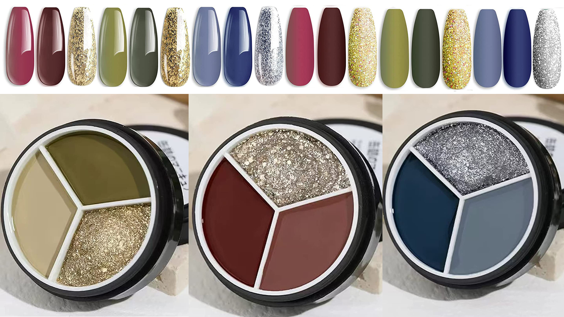 3 in 1 Soild Cream UV LED Gel Nail Polish on Amazon Live