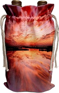3dRose Danita Delimont - Beaches - New Jersey, Cape May. Sunset reflection on beach - US31 BJA0005 - Jaynes Gallery - Wine Bag (wbg_92451_1)