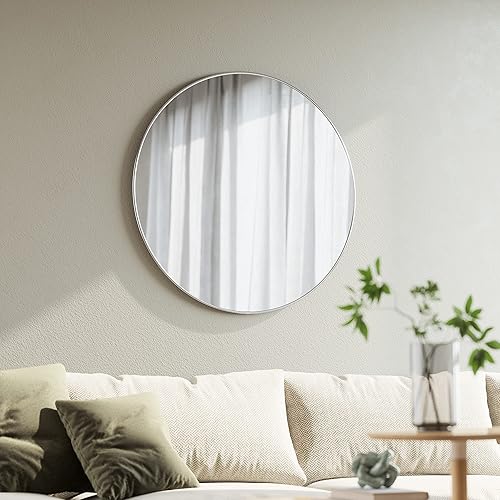 Vista 52 de Umbra - Espejo con marco de goma para entrada, de 18 pulgadas, color negro